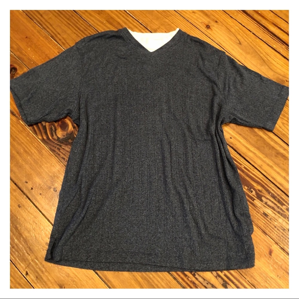 Haggar • Gray V-Neck Shirt